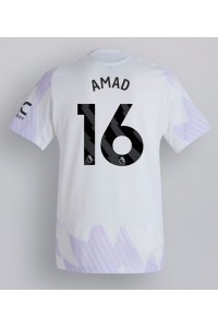 Manchester United Amad Diallo #16 Jalkapallovaatteet Vieraspaita 2025-26 Lyhythihainen